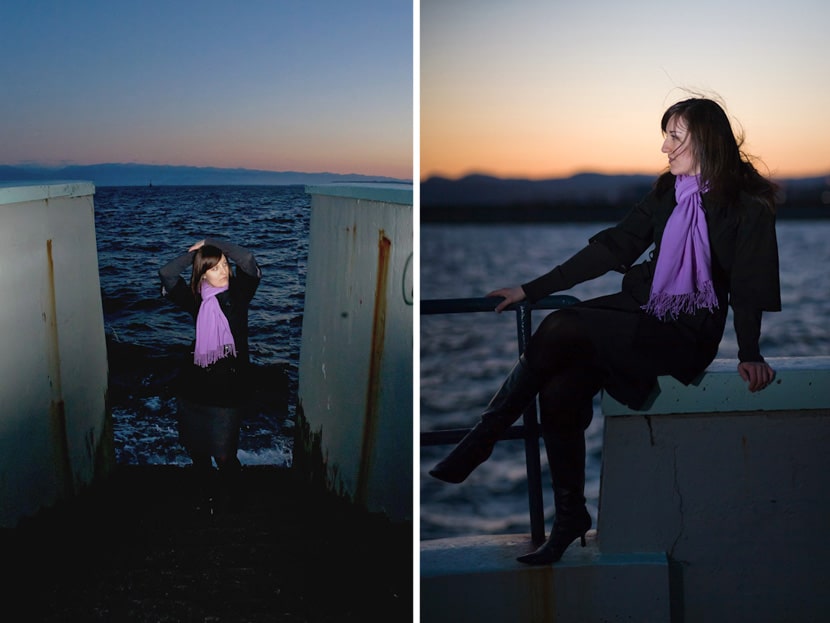 flash composite portrait at victoria bc oceanfront