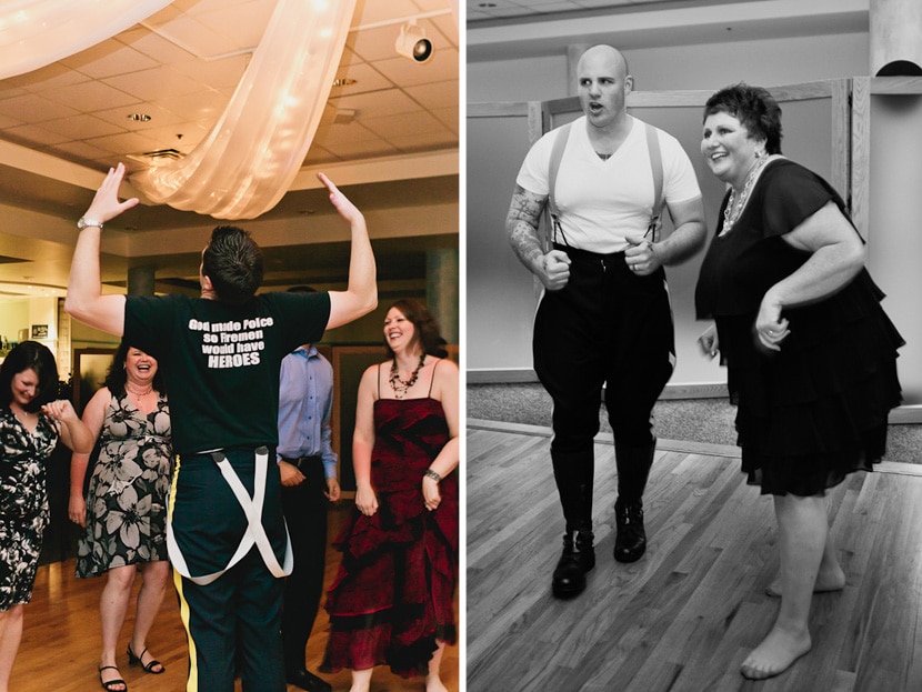guests dancing at rcmp wedding reception
