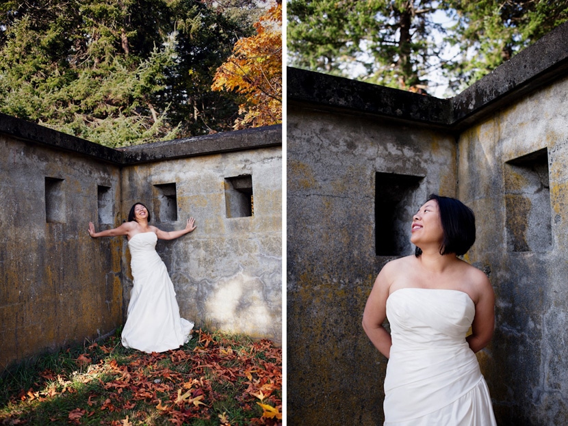 trash the dress photography at fort rodd hill