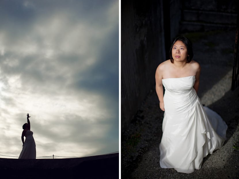 dramatic bridal portraits in victoria bc