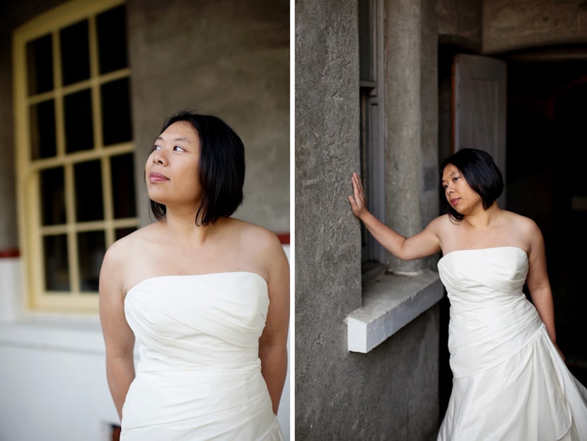 bride at fort rodd hill