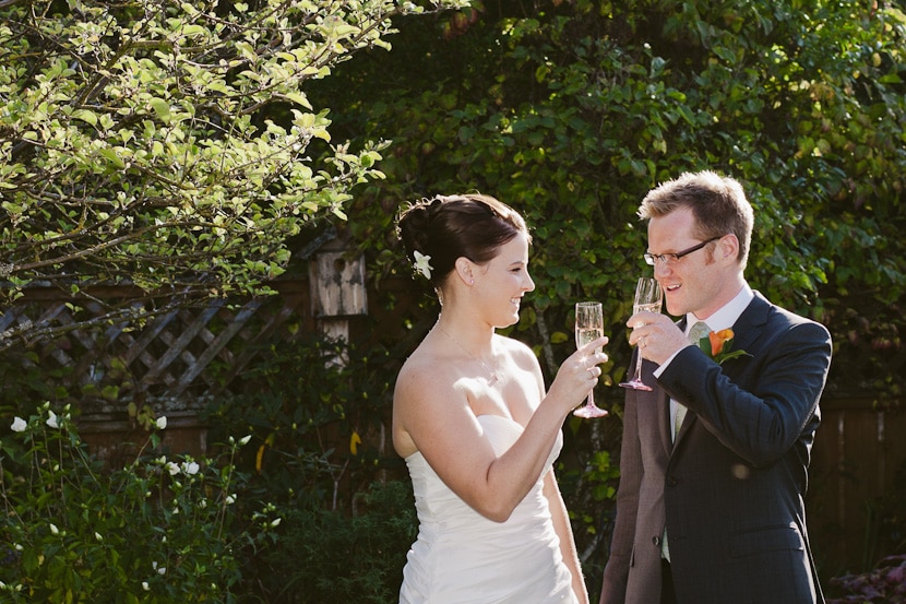 couple champagne toasting