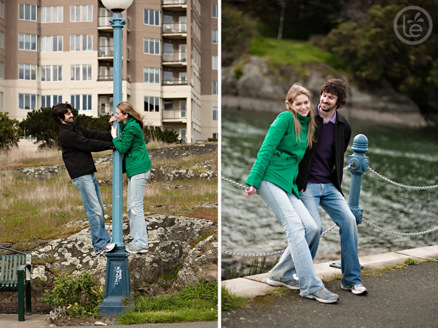 couple posing in esquimalt and songhees, victoria, bc