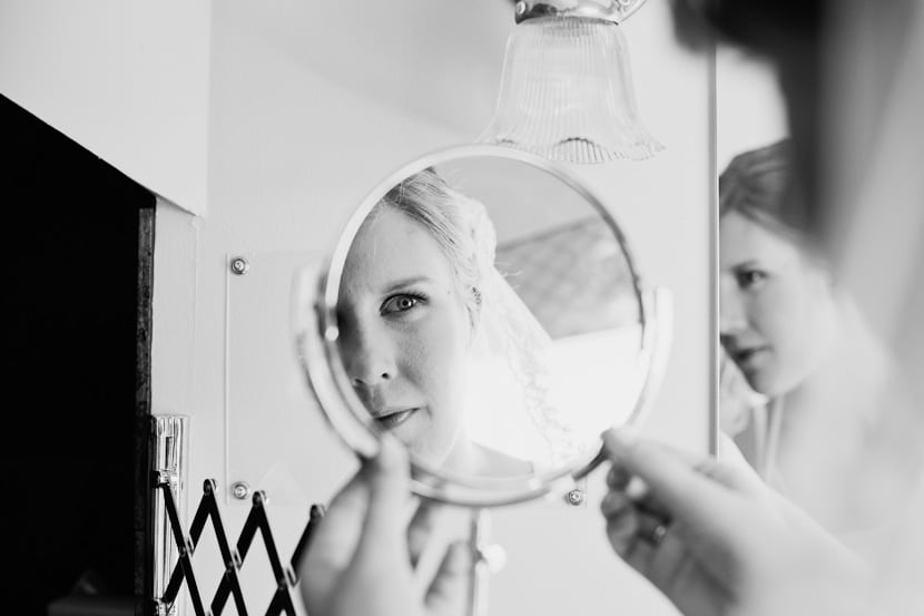 bride getting ready portraits at abigail`s hotel in victoria bc