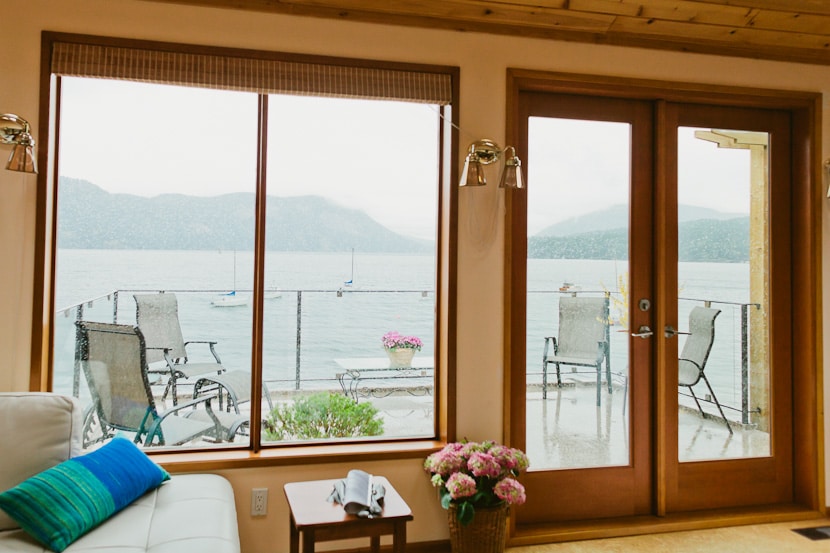oceanfront home wedding ceremony in maple bay, bc