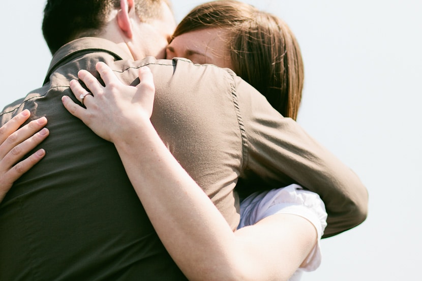 romantic engagement photography at cattle point