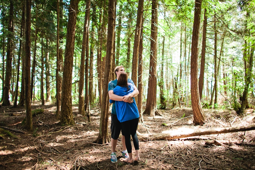 tall trees forest engagement photography