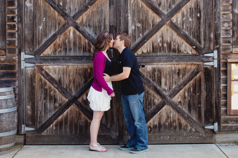 winery engagement portrait session in victoria bc