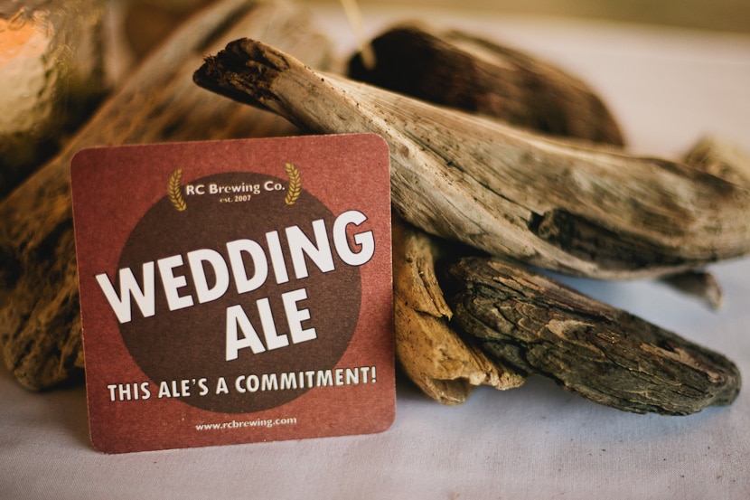 beer themed wedding coaster save the date