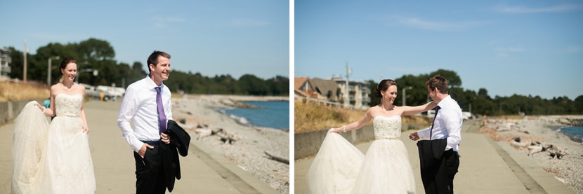 first look wedding photography at dallas road waterfront