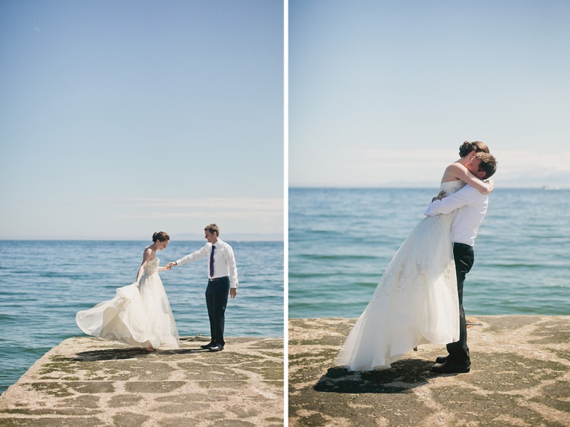 wedding portraits at dallas road oceanfront in victoria bc