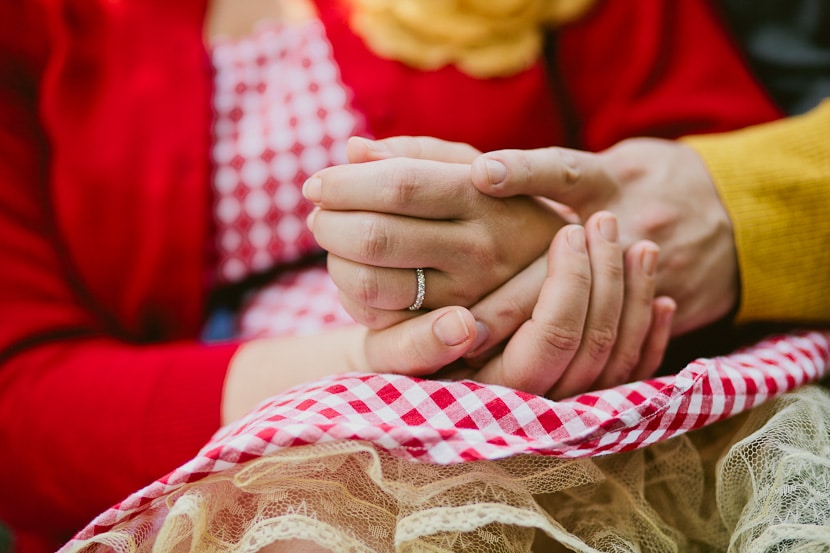 ring photo at engagement session