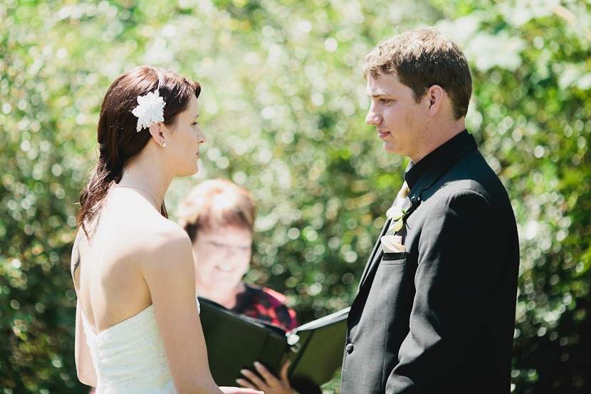 emotional groom during wedding ceremony at farm