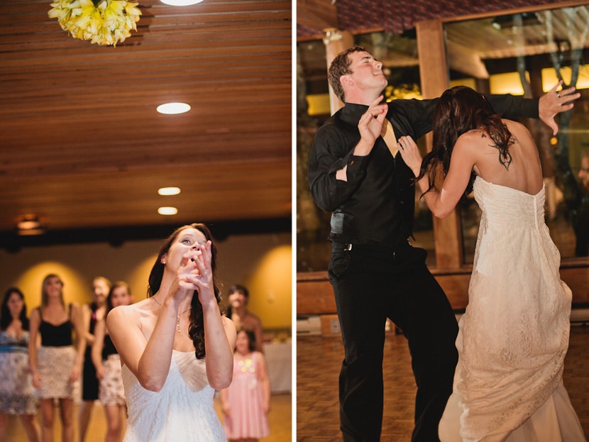 bouquet toss and first dance in victoria bc