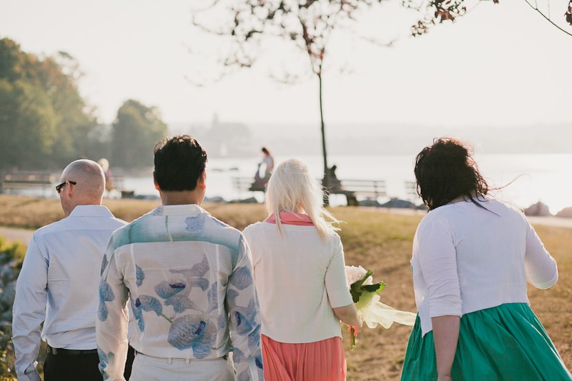 wedding party at kits beach