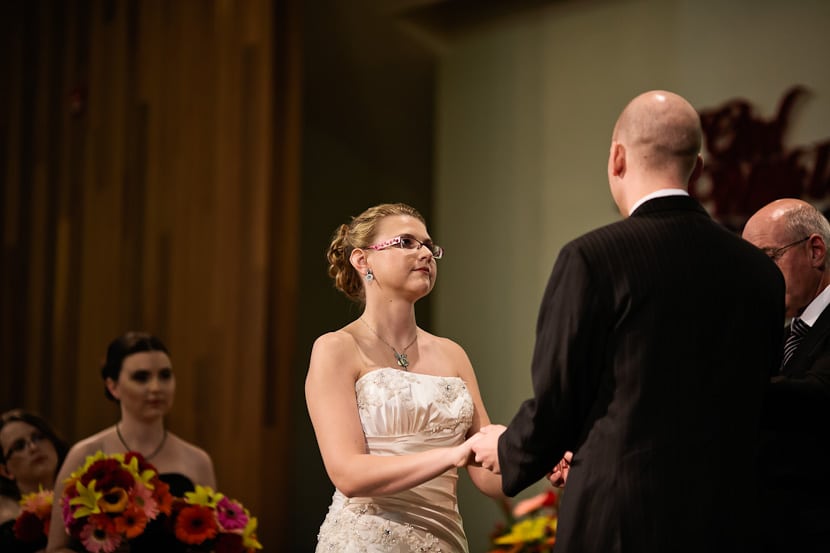 bride during church wedding ceremony in victoria bc