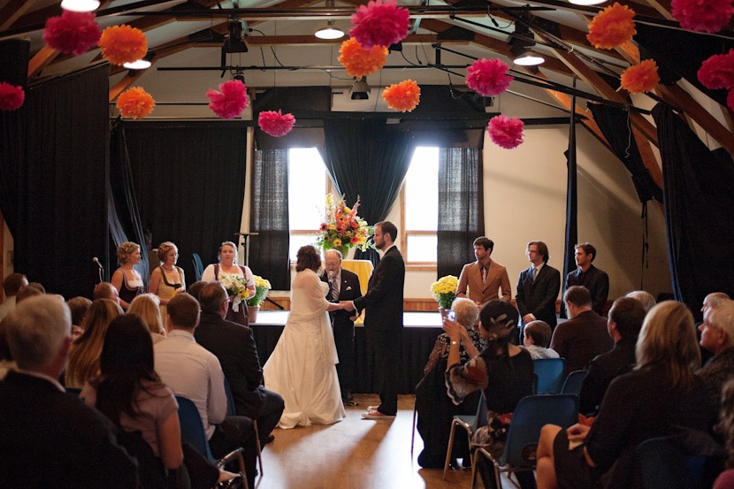 pender islands community hall wedding ceremony