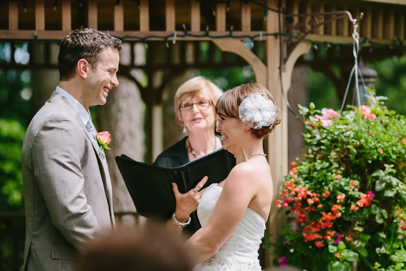 couple being pronounced husband and wife