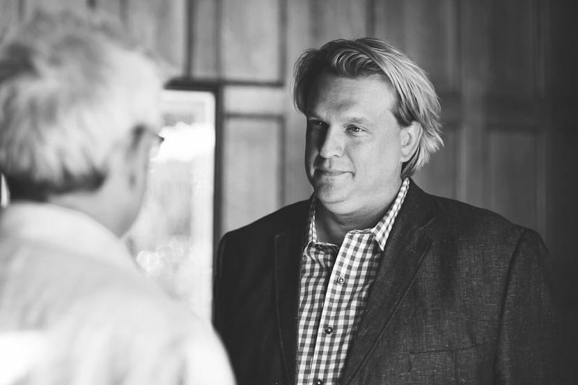 emotional groom during wedding ceremony