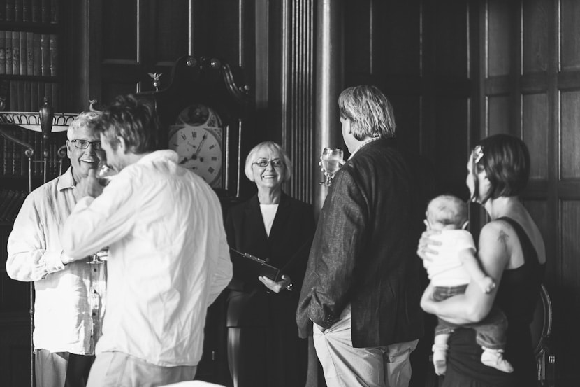 bathroom break during wedding ceremony