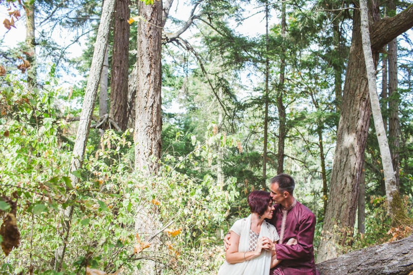 sweet forest wedding portrait