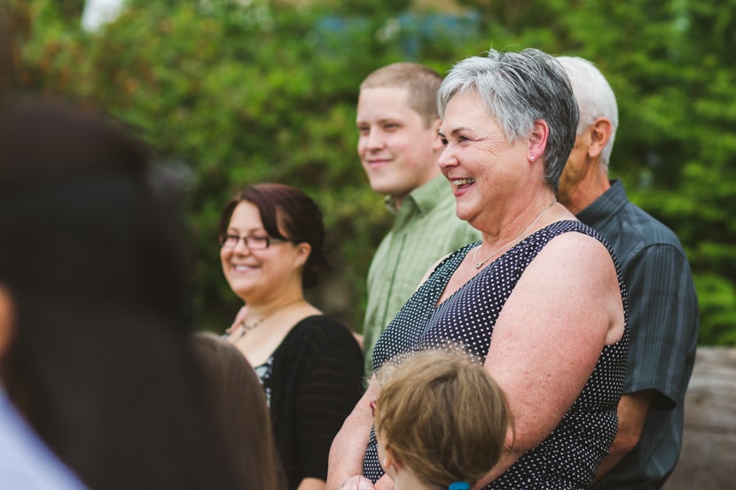 Guests look on as the Galiano wedding gets underway