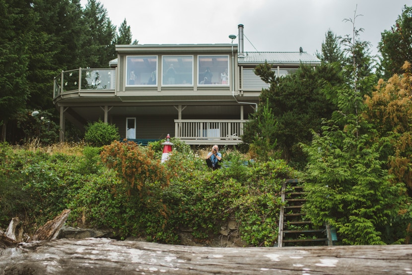 destination wedding venue - oceanfront cottage on Galiano Island