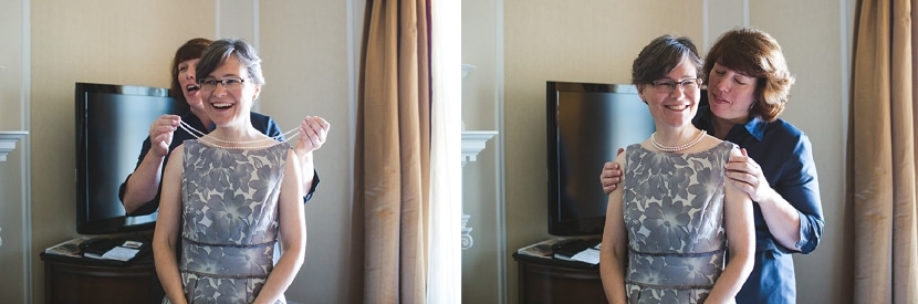 brides dressing for same sex wedding at empress hotel