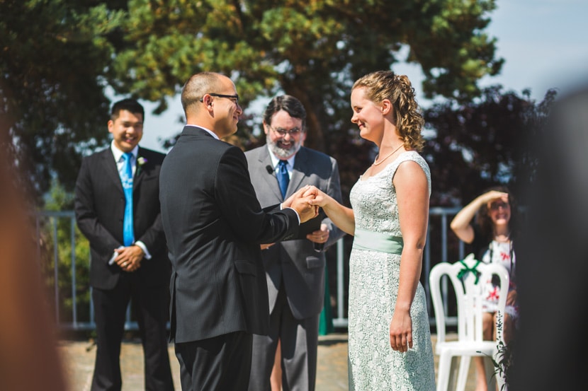 mount tolmie mountain top wedding ceremony