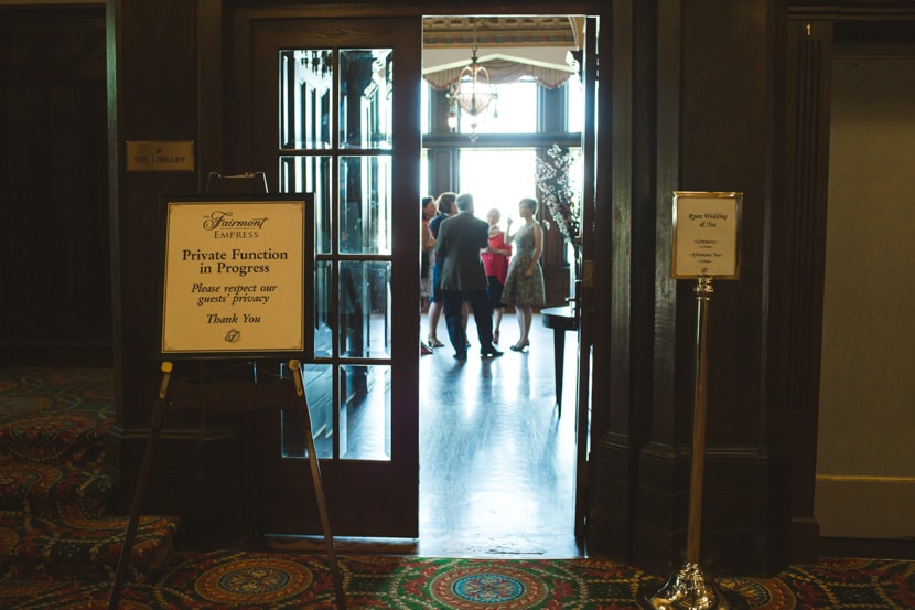 library ceremony at fairmont empress hotel