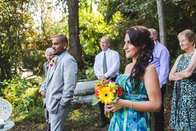 guests reacting to wedding ceremony