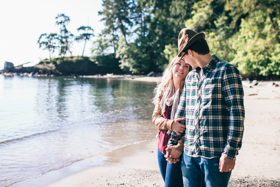 beach engagement session victoria bc