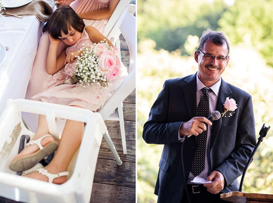 bride's dad toasting couple