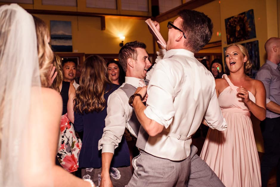 groomsmen dancing wildly