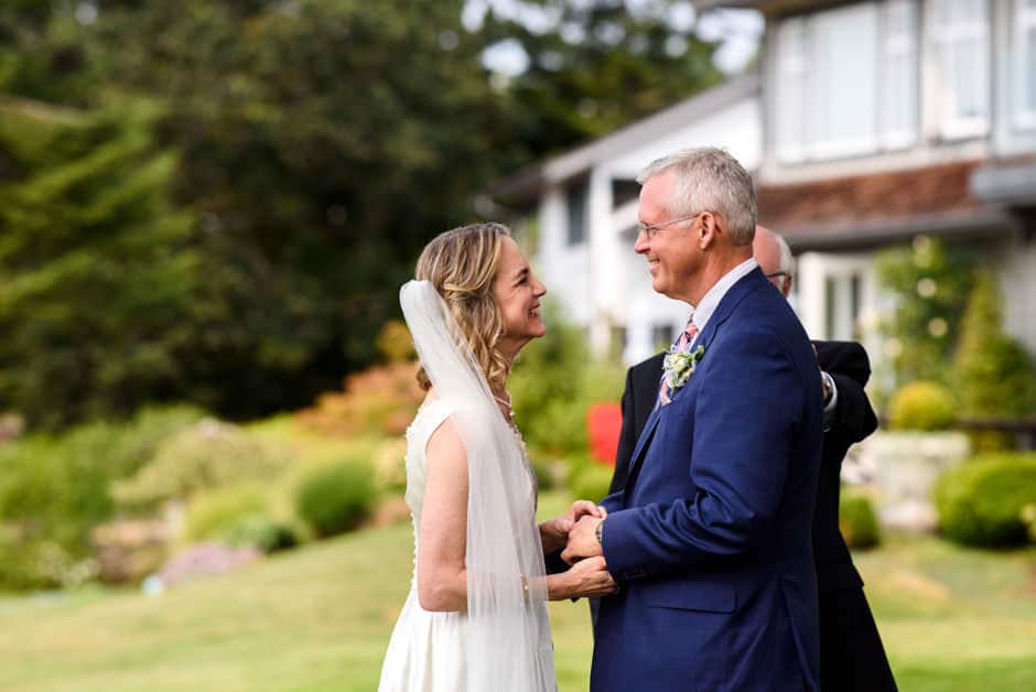 Deep Cove Chalet wedding ceremony photography