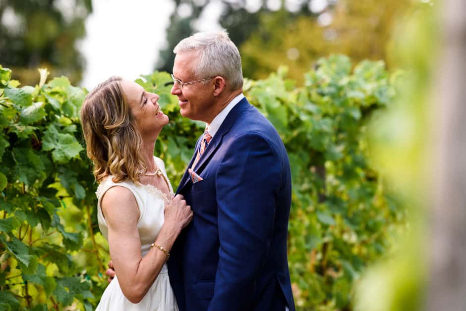 vineyard wedding portrait at deep cove chalet