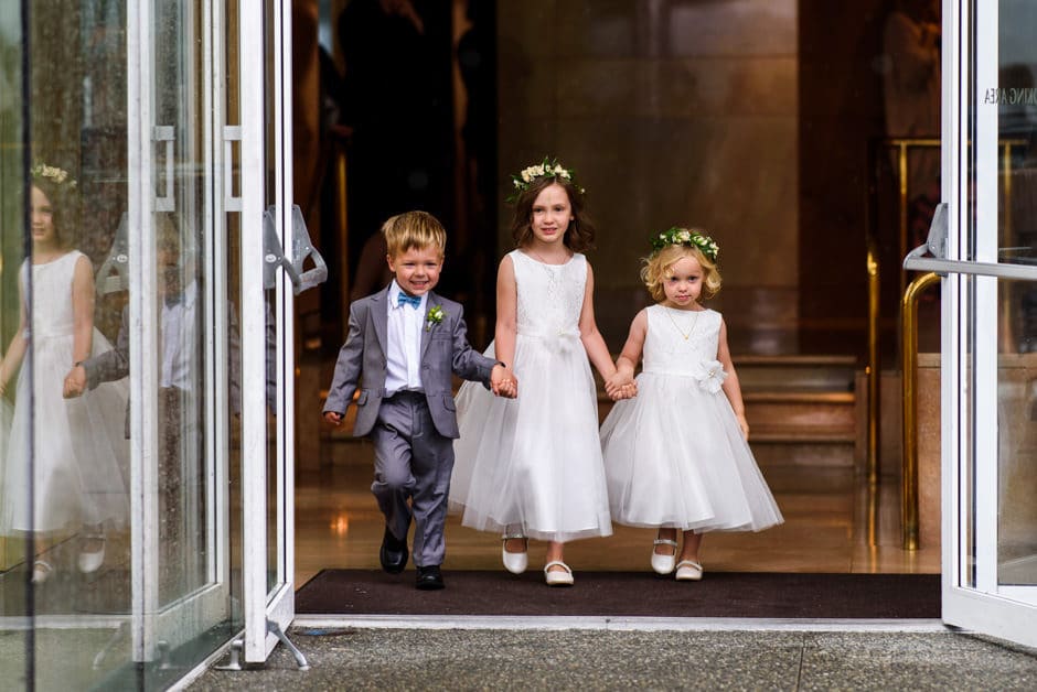 floral crown girls and ring bearer
