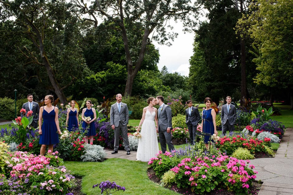 wedding party at beacon hill park