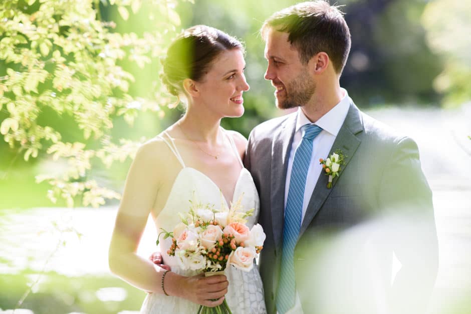 beacon hill park bokeh wedding portrait