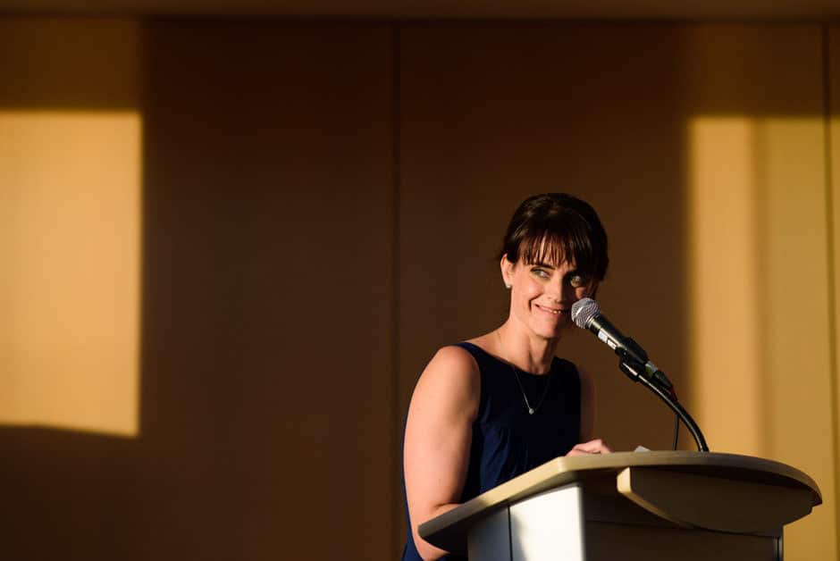 groom's sister giving speech