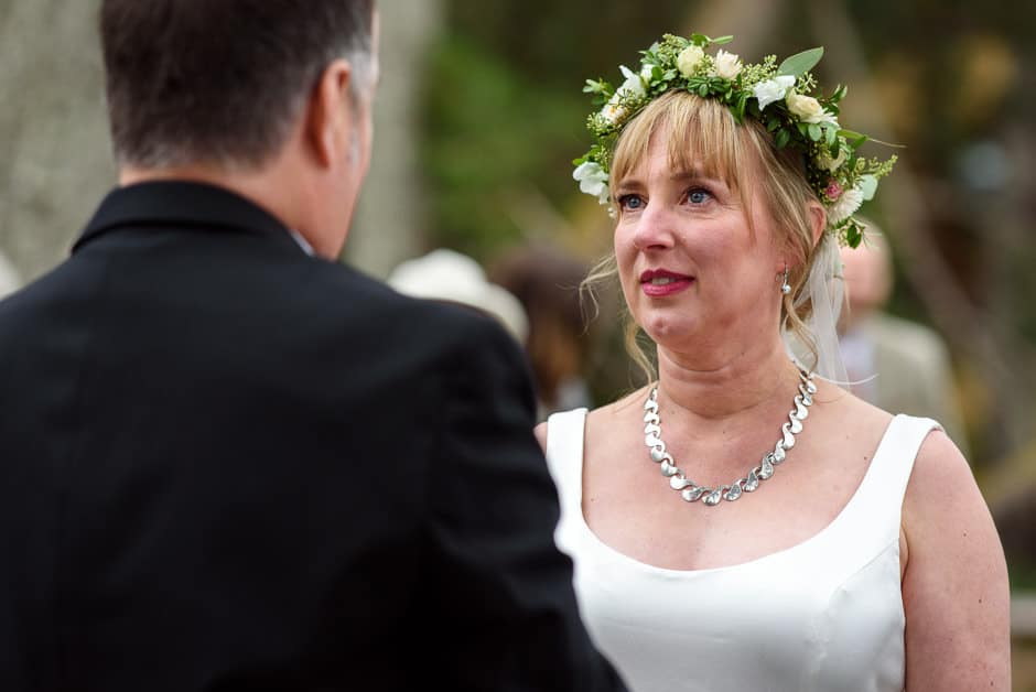 bride during ceremony