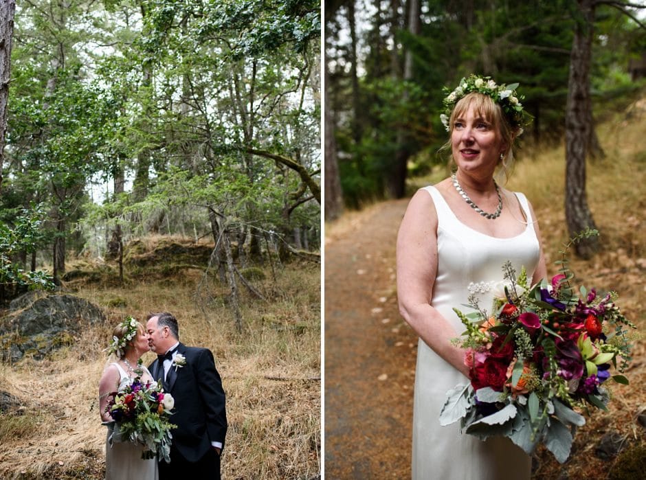 wedding portraits in woods