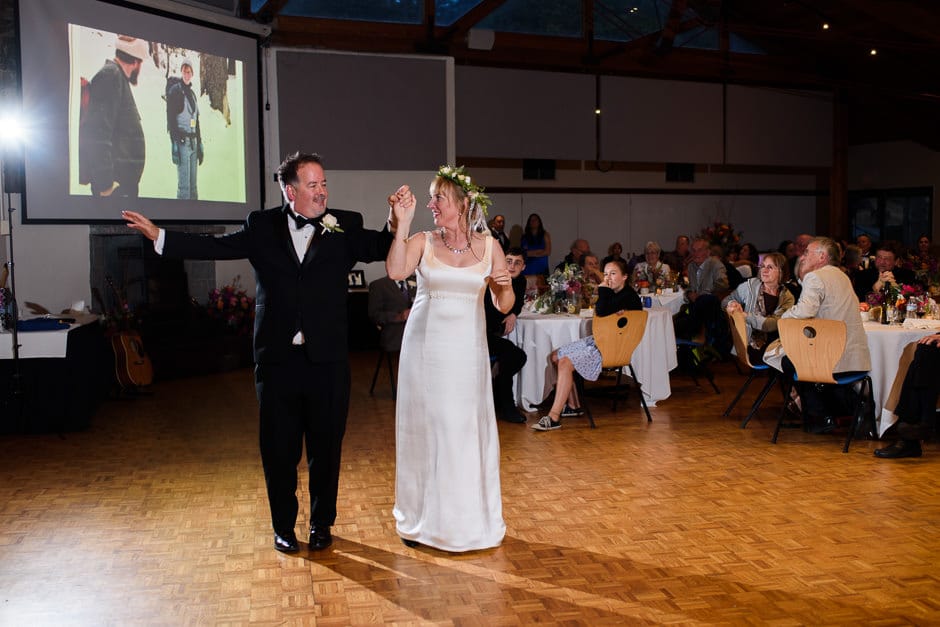 bride and groom first dance