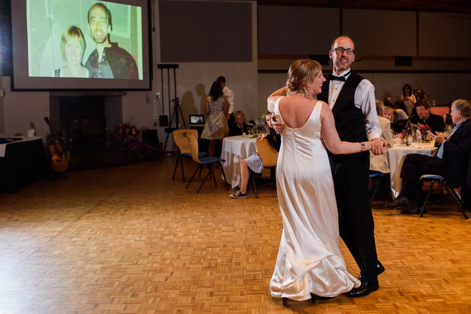 bride and brother dancing at reception