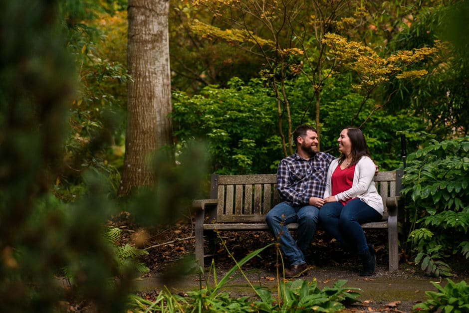 couple sitting on bench at uvic