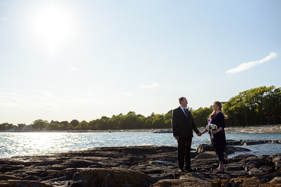 oceanside portraits on elopement day